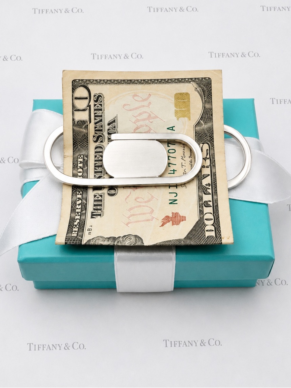 Tiffany & Co. Paperclip Money Clip 3.25" Sterling Silver 925 Paper Clip Gift Box - Picture 6 of 12
